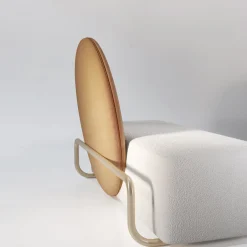 Secolo Sofas<Horizon white textile and velvet sofa