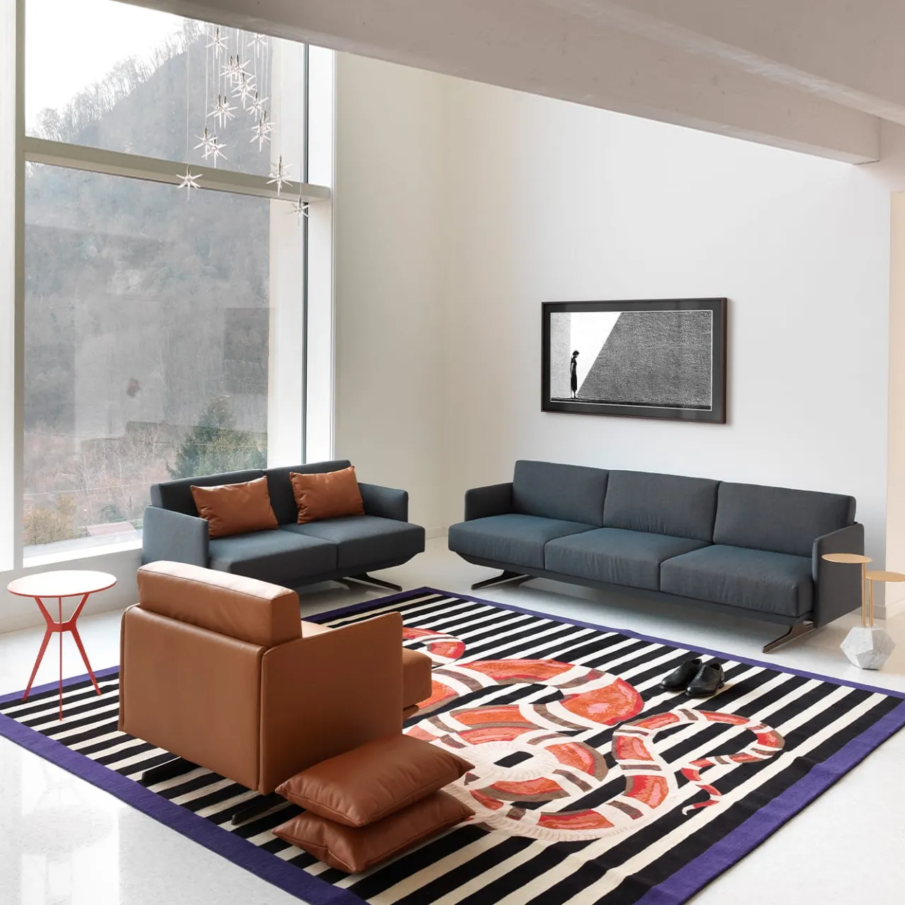 Sitia Sofas<Hugo' 3 seater Blue Sofa