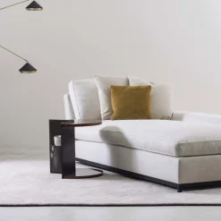 Galimberti Nino Chaises<Hugo gray fabric chaise longue