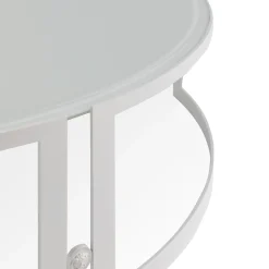 Versace Home Outdoor Coffee Tables<Iconic Round Arctic White Glass Outdoor Coffee Table