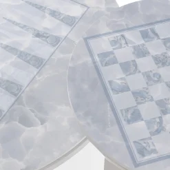 Versace Home Outdoor Coffee Tables<Iconic Round Chessboard Pattern Outdoor Side Table