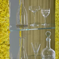 Cesare Ferrari Atelier Cabinets<Iconic Yellow Wood & Glass Open Cabinet
