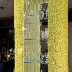 Cesare Ferrari Atelier Cabinets<Iconic Yellow Wood & Glass Open Cabinet