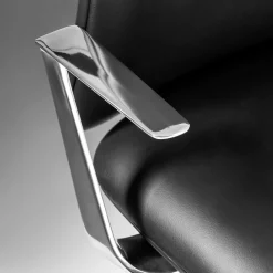 Real Piel Office Chairs<Ikon 1 Black Leather Swivel Office Chair