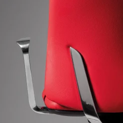 Real Piel Office Chairs<Ikon 2 Red Leather Swivel Office Chair