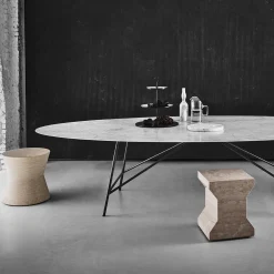 Salvatori Stools<Ikona Stool in Giallo Egiziano Marble by Elisa Ossino