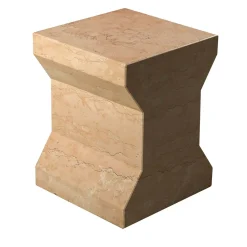 Salvatori Stools<Ikona Stool in Rosa Perlino Marble by Elisa Ossino