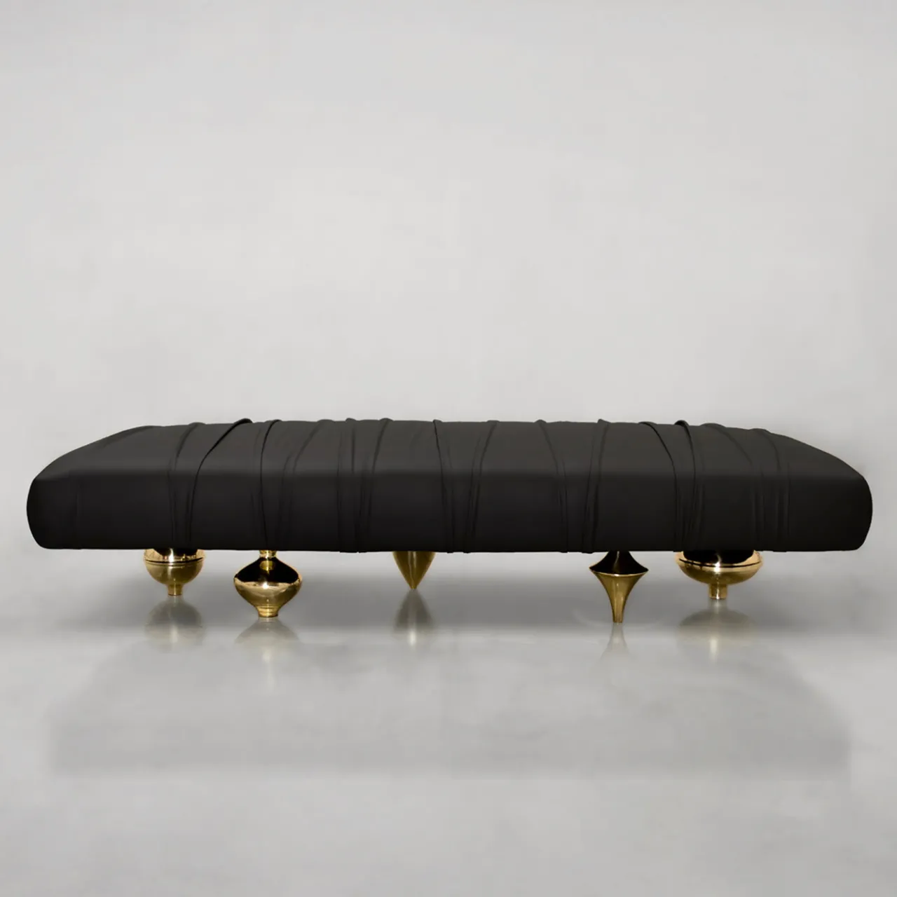 Il Pezzo Mancante Benches<Il Pezzo 1 Black Leather Bench