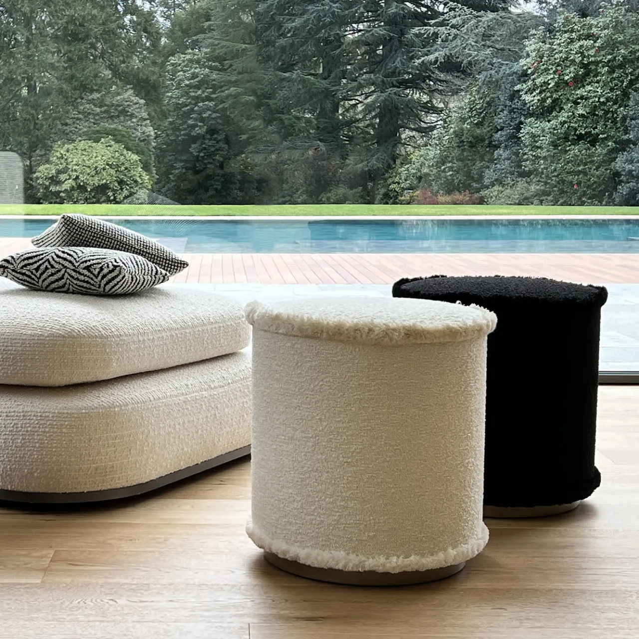 LO Decor Ottomans & Poufs<Il pouf - Bouclè Cream