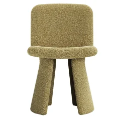 Alivar Chairs<Ila Yellow bouclé fabric chair