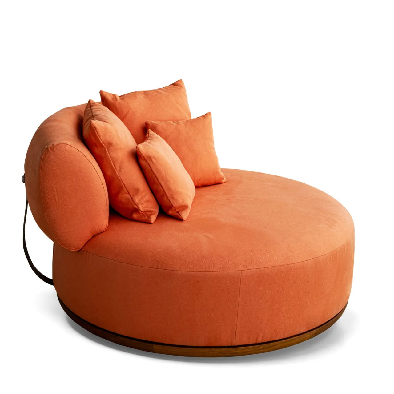Visionnaire Outdoor Armchairs<Ilario Round Orange fabric Outdoor armchair
