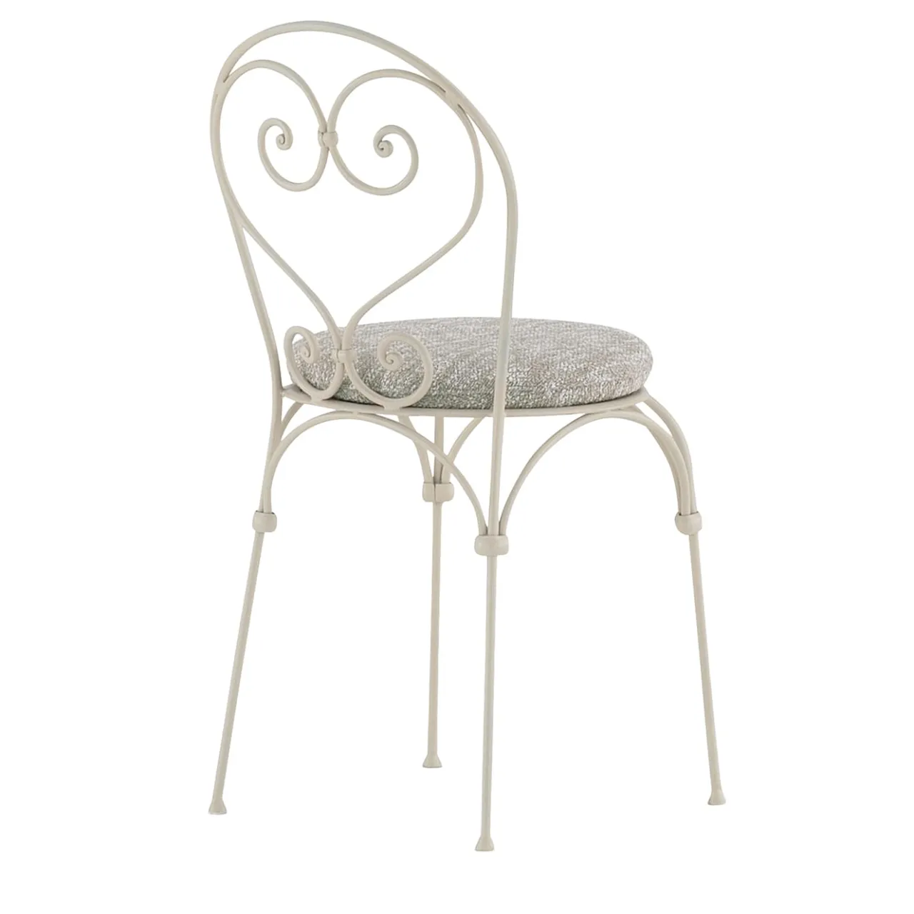 Dante Negro Outdoor Chairs & Stools<Inbloom Cushioned Wrought Iron White Chair
