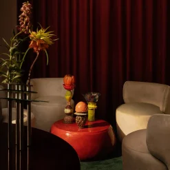 Da A Ottomans & Poufs<Incontro Large Cherry Pouf