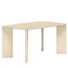Marco Ripa Outdoor Dining Tables<India Medium Rectangular Light Yellow Metal Outdoor Dining Table