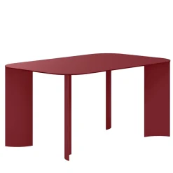 Marco Ripa Outdoor Dining Tables<India Medium Rectangular Red Metal Outdoor Dining Table