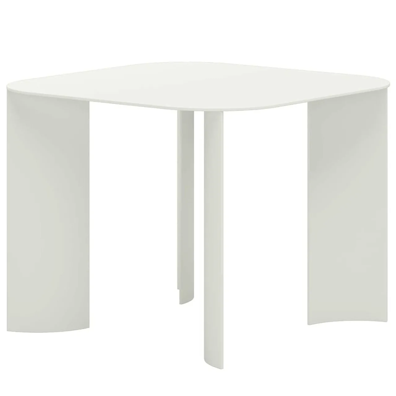 Marco Ripa Outdoor Dining Tables<India Small Square White Metal Outdoor Dining Table