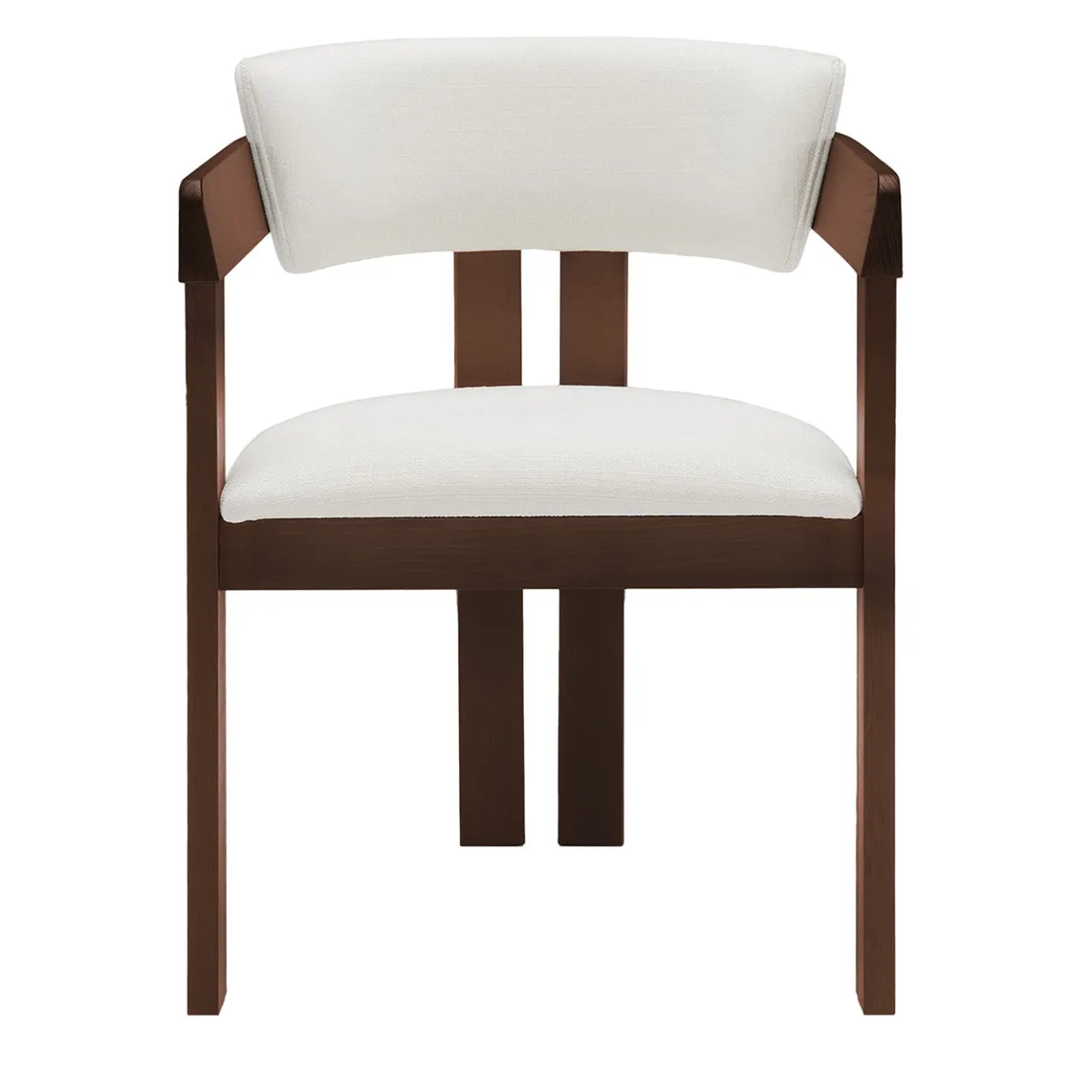 Pacini & Cappellini Chairs<Ines White Chair in Tobacco-Stained Ash Wood