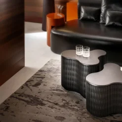 Laura Meroni Nesting Tables<Infinity Anthracite Black Wood Nesting Tables