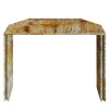 L'Eccesso Consoles<Innis Gold Marble Console with metal insert