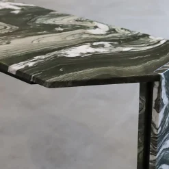 L'Eccesso Consoles<Innis Green Marble With Metal Insert Console