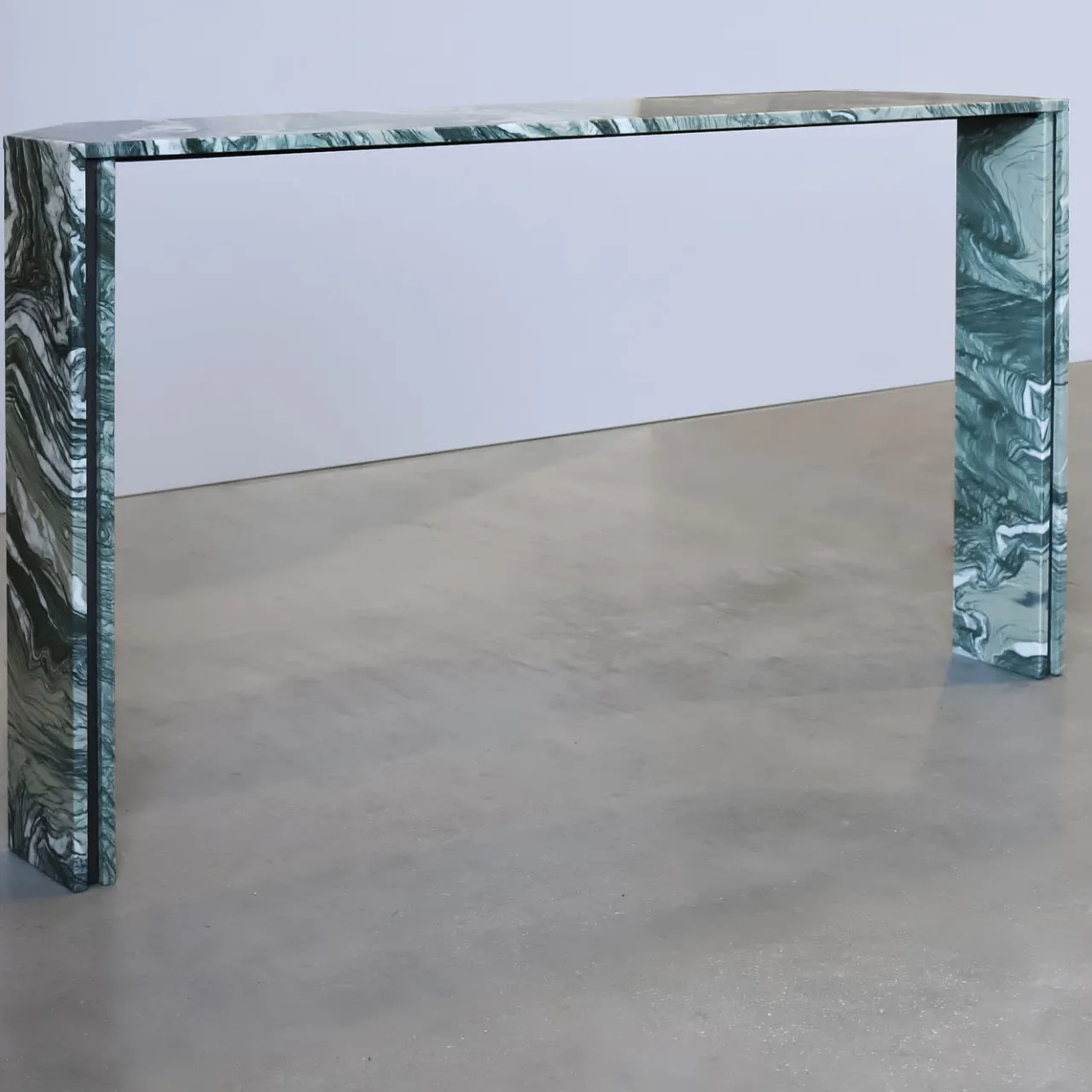 L'Eccesso Consoles<Innis Green Marble With Metal Insert Console