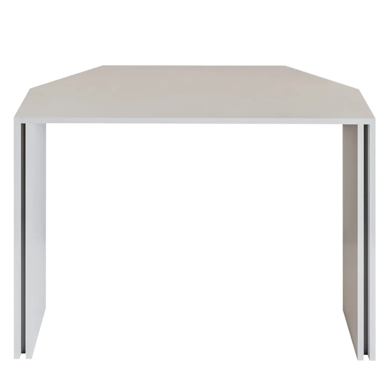 L'Eccesso Consoles<Innis White Marble Console with metal insert