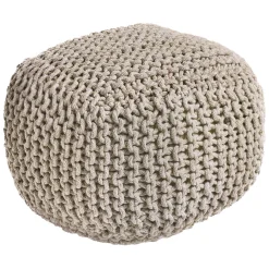 Sitap Carpet Couture Italia Ottomans & Poufs<In&Outdoor Pet Lover Safari Beige Square Pouf