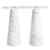 MMairo Consoles<Inside Out White Arabescato Console by Karen Chekerdjian