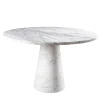 MMairo Dining Tables<Inside Out White Marble Dining Table by Karen Chekerdjian