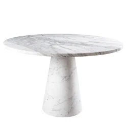 MMairo Dining Tables<Inside Out White Marble Dining Table by Karen Chekerdjian