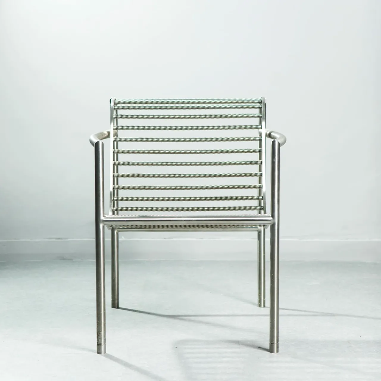 Paolo Pallucco Lounge Chairs<Insidie Gray Stainless Steel Lounge Chair