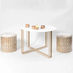 Splot Design Bistro Tables<Intersection White & Champagne Bistro Table