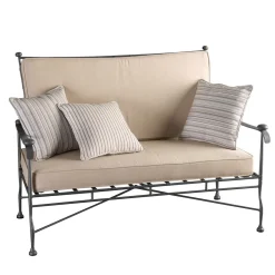 Officina Ciani Outdoor Sofas & Benches<Intreccio Outdoor 2-Seater Sofa in Stainless Steel