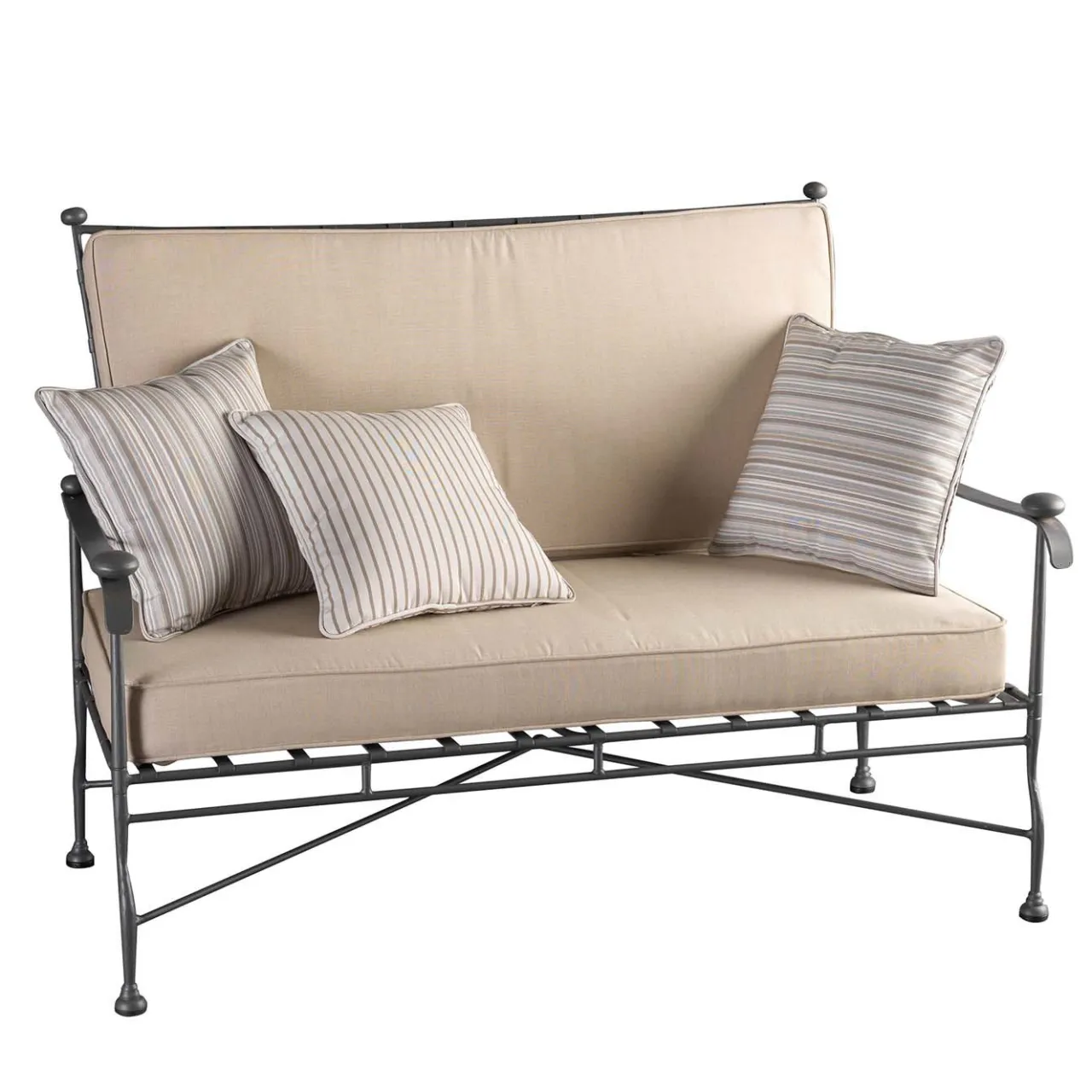 Officina Ciani Outdoor Sofas & Benches<Intreccio Outdoor 2-Seater Sofa in Stainless Steel