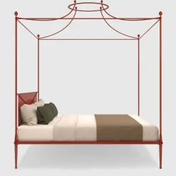 Lispi Beds<Irina Red Iron Canopy Double Bed