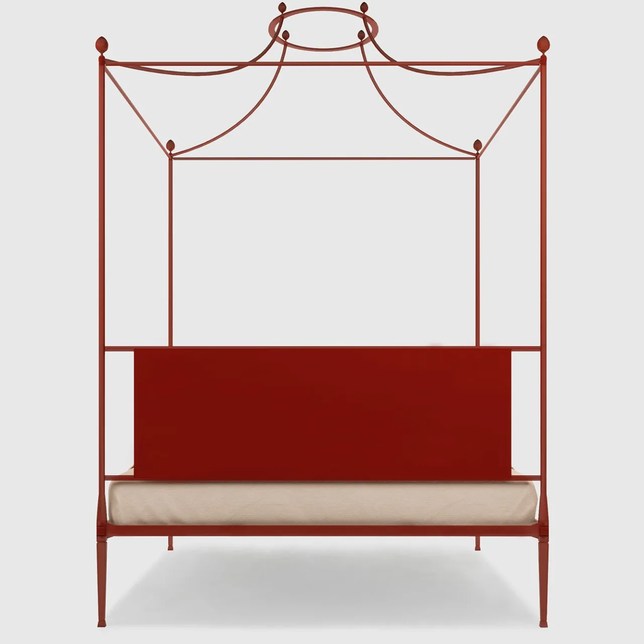 Lispi Beds<Irina Red Iron Canopy Double Bed