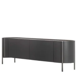 Enrico Pellizzoni Sideboards Buffets<Iris Gray Leather Sideboard
