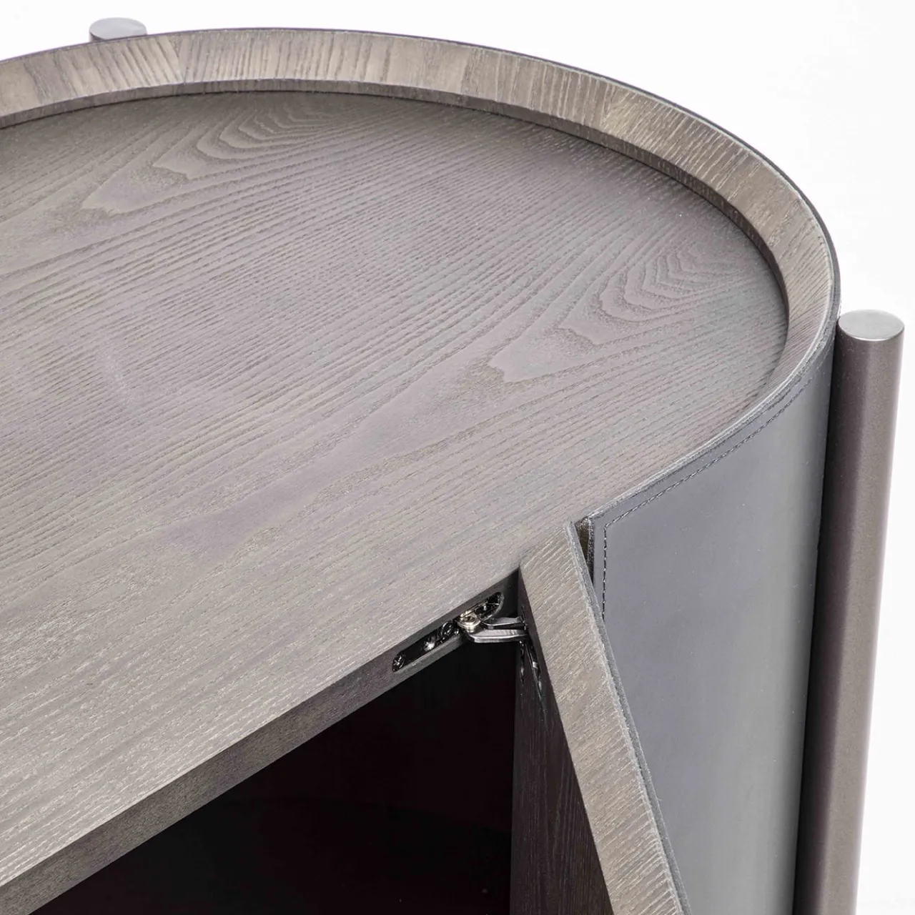Enrico Pellizzoni Sideboards Buffets<Iris Gray Leather Sideboard