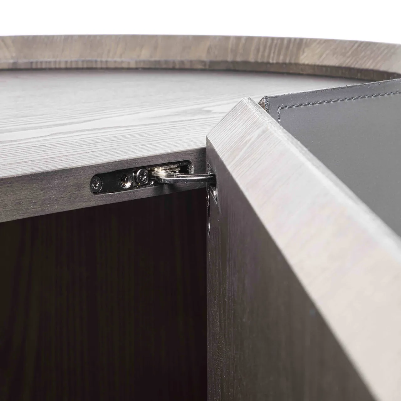 Enrico Pellizzoni Sideboards Buffets<Iris Gray Leather Sideboard