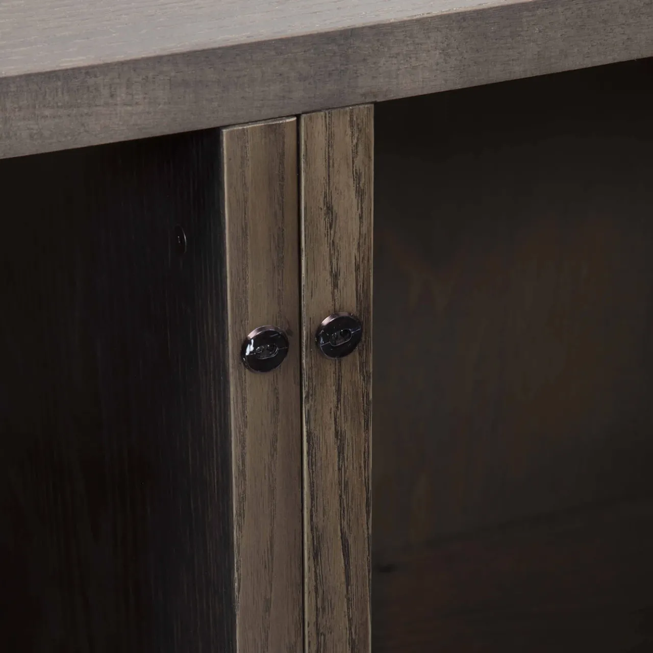 Enrico Pellizzoni Sideboards Buffets<Iris Gray Leather Sideboard