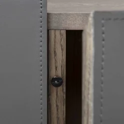 Enrico Pellizzoni Sideboards Buffets<Iris Gray Leather Sideboard