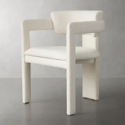 Pacini & Cappellini Chairs<Iris White Fabric & Ash Frame Chair