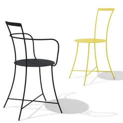 Internoitaliano Outdoor Chairs & Stools<Irma Black Armchair by Mario Scairato