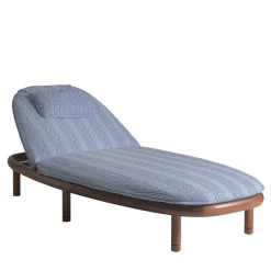 Annibale Colombo Outdoor Chaises & Daybeds<Iroko Light Blue Outdoor Sun Lounger