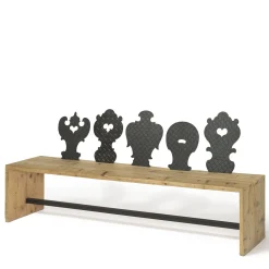 Valentina Bernardi Benches<Iron Tirolese Five Backrests Bench