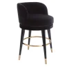 DOM Edizioni Bar Stools<Isidoro Black Swivel Bar Stool