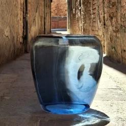 Kanz Architetti Stools<Isola blue Murano glass stool