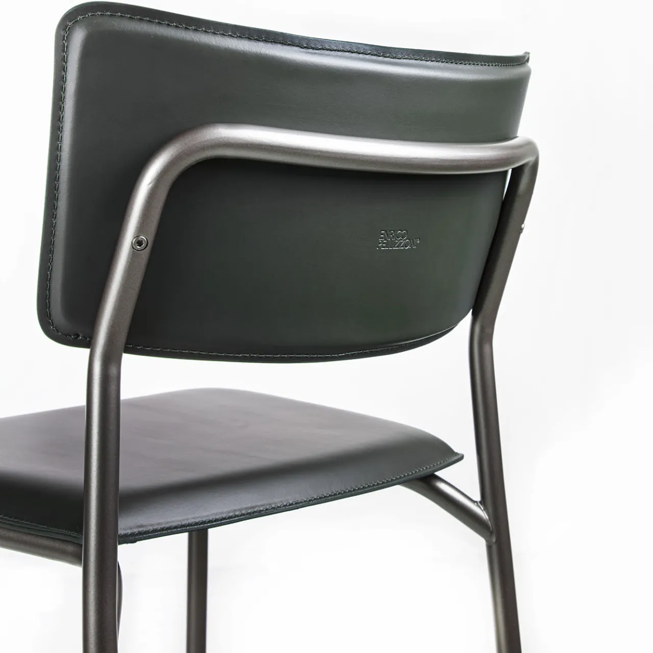 Enrico Pellizzoni Bar Stools<Isotta Leather Bar Stool