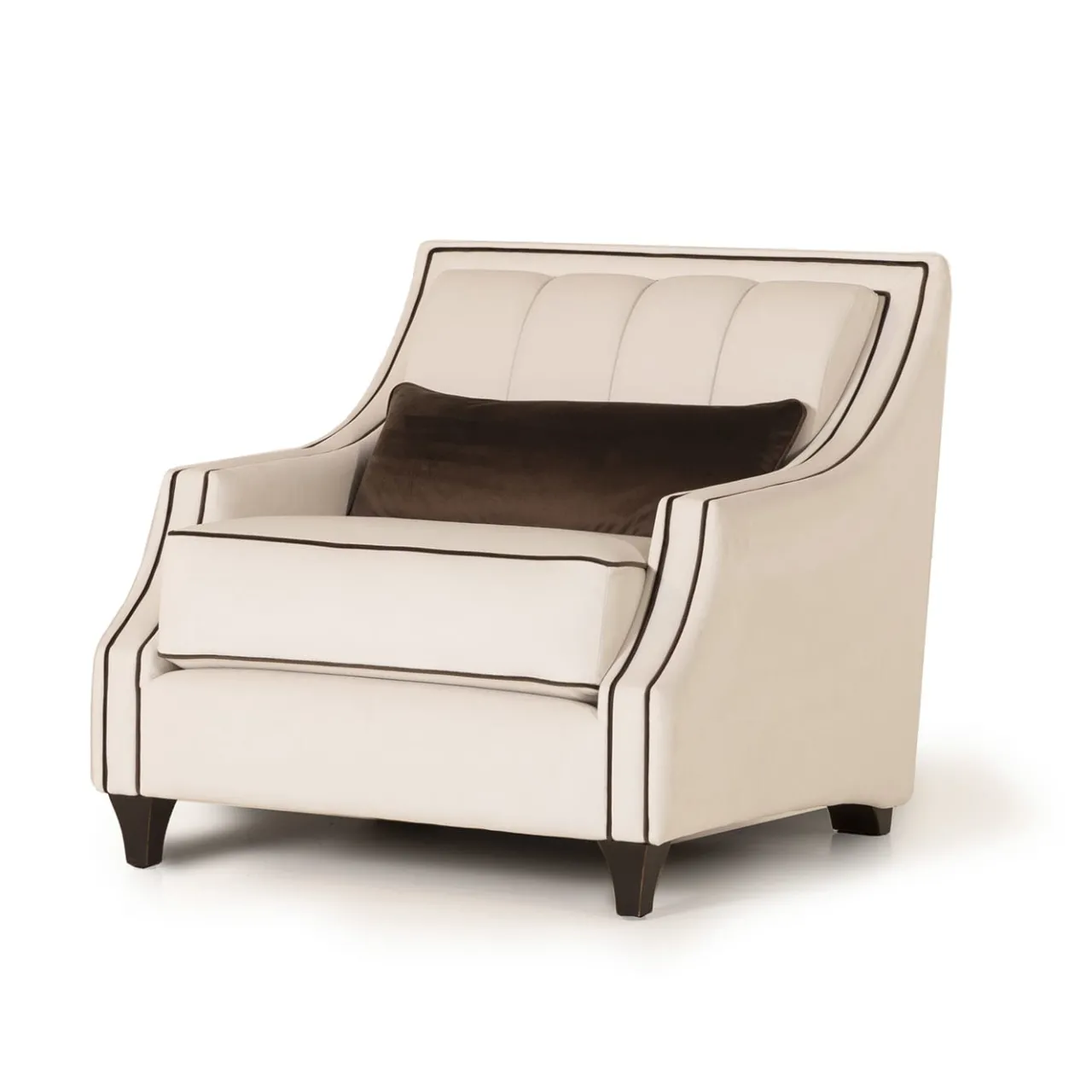 Mantellassi 1926 Armchairs<Istana off white velvet classic armchair