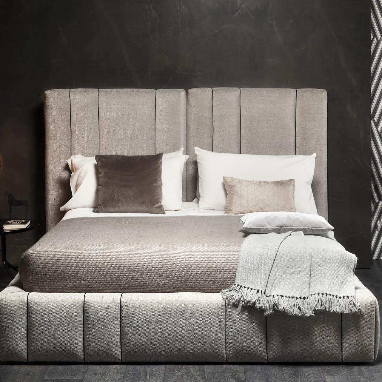 Vibieffe Beds<Italo Gray Textile Bed
